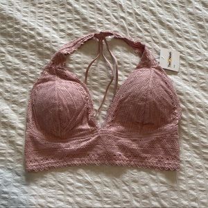 Rose/Blush Bralette - NWT - Size L